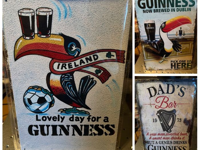 guinness metal wall signs x3