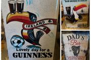 guinness metal wall signs x3