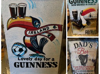 guinness metal wall signs x3