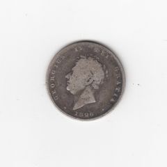 1826, 1/-, 92.5% Silver coin (no 355)