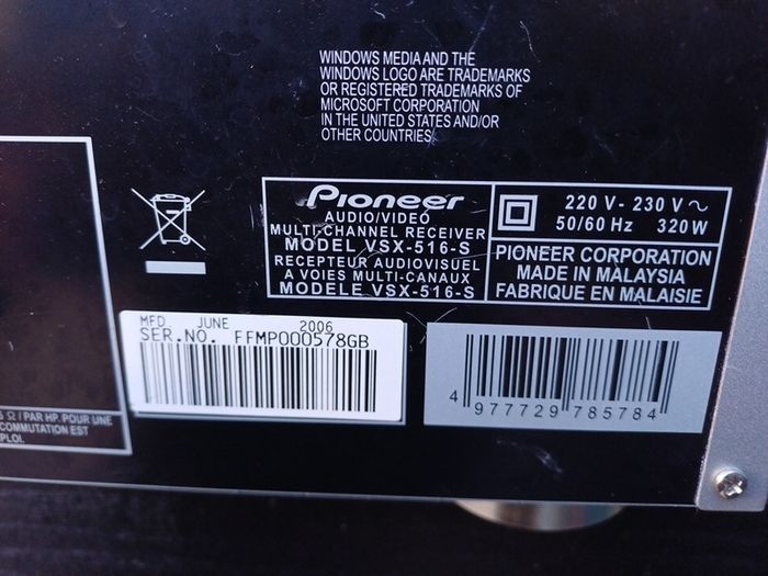 Pioneer amplifier, receiver