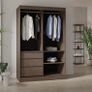 Wardrobe HAITI 140cm Brown Image 2