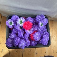 Faux funeral flowers