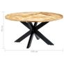 Dining Table Round 150x76 cm Solid Mango Wood Image 4