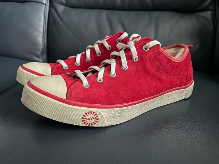 UGG sneakers red women's shoes size 39.5
