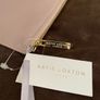 Katie Loxton Hello Beautiful Perfect Pouch Clutch Bag Vegan Leather Dusty Pink 6 x 9.5 inches BNWT Image 2
