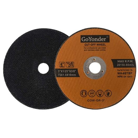 75 x 1 mm Ultra Thin Stainless Steel Cutting Discs for Angle Grinder, 3" Cutting Blades for Metal, Stainless Steel 50 Packs