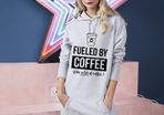 Fueled by coffee like a lot of coffee hooded long dress