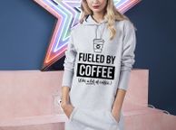 main image for ad Fueled by coffee like a lot of coffee hooded long dress
