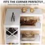 Corner Bookcase Tall White Storage Rack with 14 Shelves Image 3