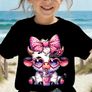 Cute Girls' Cartoon Cow T-Shirt Image 2