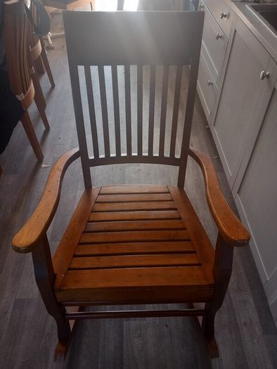 wooden rocking chair