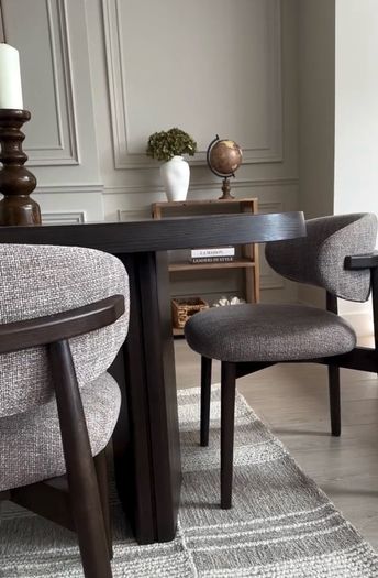210cm Dark Brown Oak Dining table, Ex Display Like New