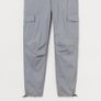 H&M Grey Cargo trousers Regular Fit Image 8