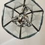 Chrome & Glass Lantern Ceiling Light 3 Candle Bulbs Image 3