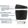 Funk My World - Black Eco-Friendly Travel Mug Borosilicate Glass - 12oz Barrister Friendly Image 5