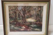 Signed Vintage Painting 'Barna Woods' (26349)