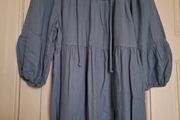 Mid blue linen tunic