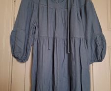 Mid blue linen tunic