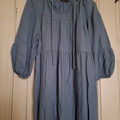 Mid blue linen tunic