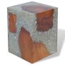 Stool Solid Teak Wood and Resin Image 9