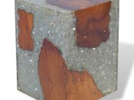 main image for ad Stool Solid Teak Wood and Resin