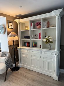 Solid Wood Antique Dresser/ Cabinet/ Bookshelves in Farrow and Ball
