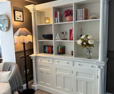 Solid Wood Antique Dresser/ Cabinet/ Bookshelves in Farrow and Ball