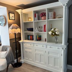 Solid Wood Antique Dresser/ Cabinet/ Bookshelves in Farrow and Ball