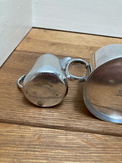 Silver teapot /Sugar bowl /milk jug and cake slice