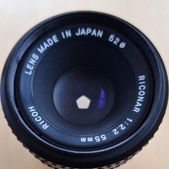 Ricoh XR Riconar 55mm f/2.2 PK mount