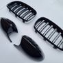 Brand New E92 E93 Pre-Lci Black Kidney Grilles & Mirror Covers Set Image 3