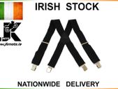 Mens Wide Heavy Duty Adjustable Elasticated Motorcycle Trouser Braces