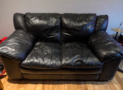 Leather couch x2