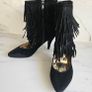 Rojo Vivo Spanish black shoes tassle boots UK 4 new Image 2