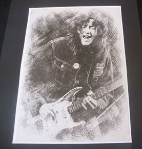Rory Gallagher Poster Sketch Drawing Print New A3 Size