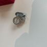 Signed Swarovski Silver Tone Crystal Clip on Earrings Image 2
