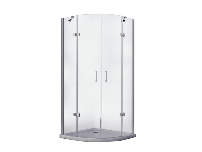 BESCO Chrome Quadrant Shower Enclosure 90x90x195cm
