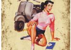 Belissima Vespa Scooter Tin Metal Sign