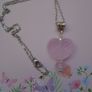 Pink heart pendant, Handmade jewellery,Necklace.Valentin'e Day gift.Jewellery Image 5