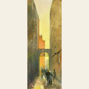 Original Oil on Canvas 20x50cm - OReilly Theatre Dublin