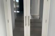Deanta primed Shaker Clear glass Doors 78x28"