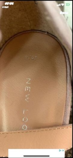 sandals dusky pink size 41(8) new look