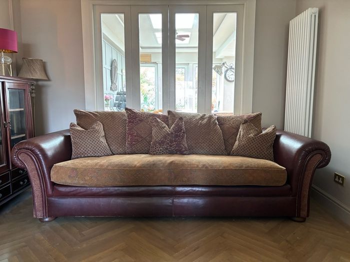 Vintage Tetrad Cleveland 3 & 4 seater sofa suite with footstool