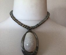Vintage Statement Modernist Collar Length Necklace