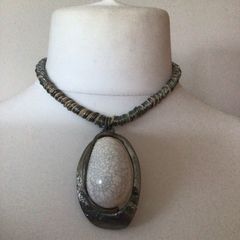 Vintage Statement Modernist Collar Length Necklace