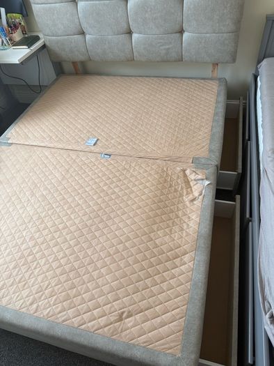 king size bed frame and headboard - read description.