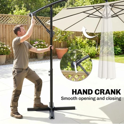 3M Umbrella Parasol Cream White