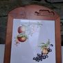 Vintage wooden cheese board with tile Image 6