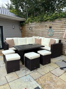 Garden rattan cube furniture